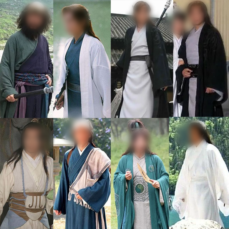 Traditional Chinese Clothing Similar to the Baolian Lantern Style, Made of Cotton and Linen, for Ordinary People, Villagers, and Small Vendors, Suitable for Performances