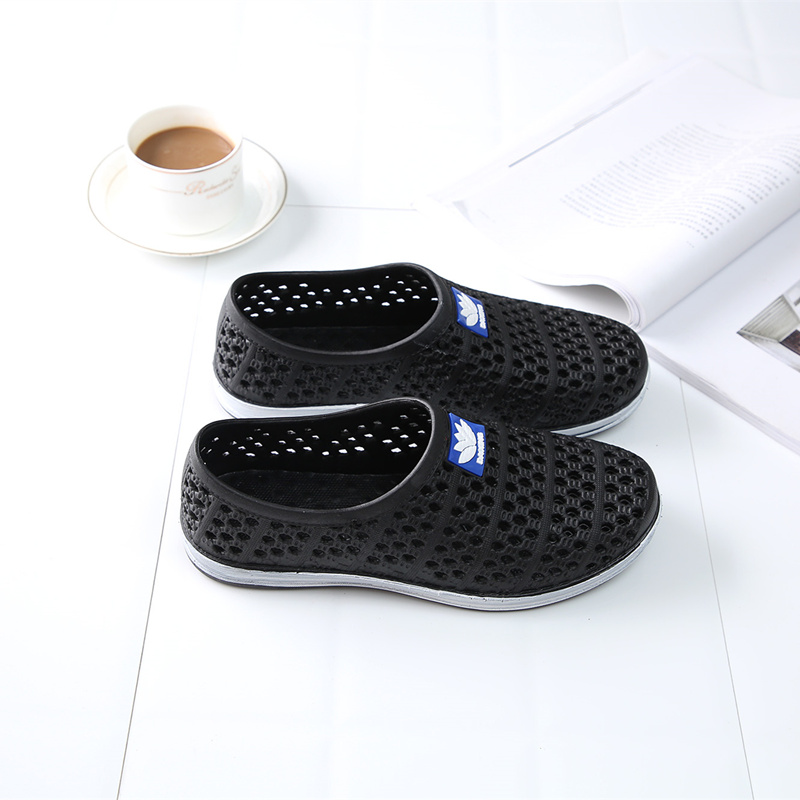 Dép sandal nam mùa hè mới chống trượt thoáng khí lười biếng nhựa thường lưới nhựa baotou bãi biển boot nam