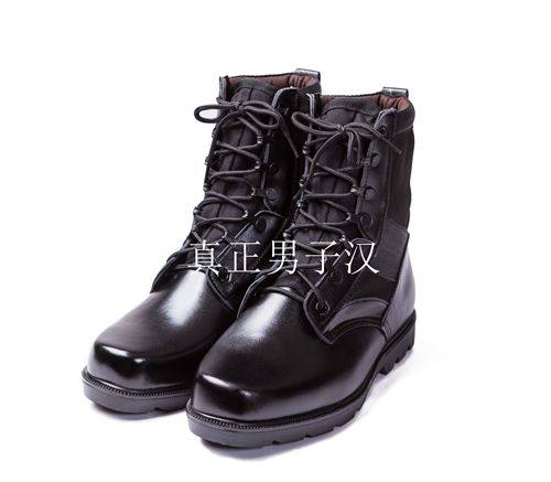 Boots militaires en Première couche de cuir - Ref 1397608 Image 6