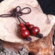 Authentic lobular red sandalwood gourd disciple bead bead bracelet pendant accessories accessories