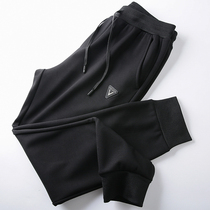 ODM company single cost performance super high ~ autumn and winter men fashion plus velvet warm slim casual pants 4074