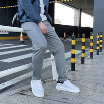 Fine Pants Imported Tiansilk Cotton Fabric Mens High-end Fashion Pendant Light Slim Stretch Casual Pants 5747