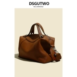 DSGUTWO Ретро кожаный вместительный и большой ремешок для сумки, портативная сумка для отдыха, из натуральной кожи