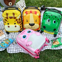 Чемодан, коробка для мальчиков и девочек, мультяшный динозавр, универсальная система хранения, 18 дюймов, поворотные колеса