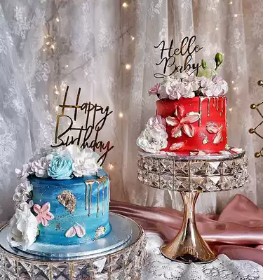 Bake cake decoration acrylic card Net red cake ornaments happy birthday happybirthday flag planting