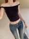 ໂສ້ງຂາຍາວຂາຍາວແບບ retro slimming bootcut ແມ່ຍິງຮ້ອນ retro slimming bootcut ສໍາລັບແມ່ຍິງພາກຮຽນ spring ແລະດູໃບໄມ້ລົ່ນ trousers ພື້ນຍາວ stretched ຕ່ໍາແອວກະທັດຮັດເຫມາະ embroidered trousers flared