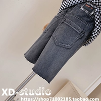 Летняя летняя одежда, мягкие джинсовые штаны, шорты, в корейском стиле, в западном стиле