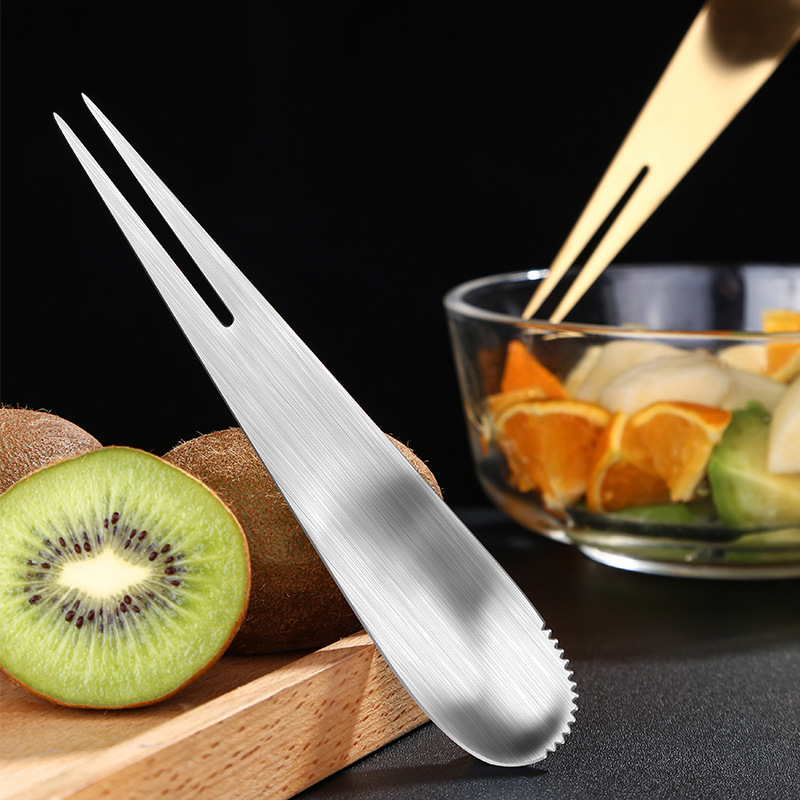 Stainless Steel Scraped Spoon Baby Cutlery Double Head Scraped Apple Clay Spoon Vice Food Scraped Fruits Infant Tools