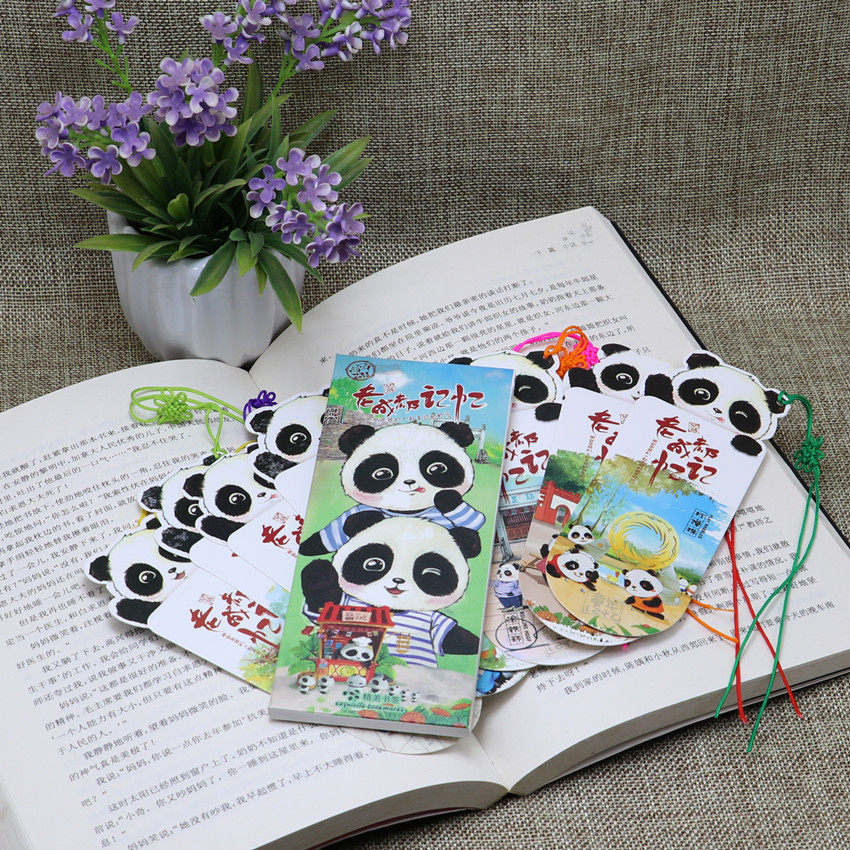 Creative Panda China Wind Diy Illustrations Illustrator Cartoon Fine Paper Culture Bookmark Sichuan Tourist Souvenirs