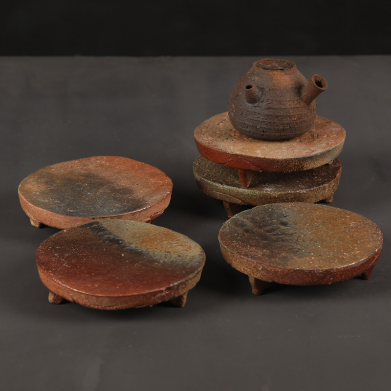 Jingdezhen handmade charcoal stove mat Stove mat Teapot mat cup insulation mat Ceramic tray mat carbon oven base