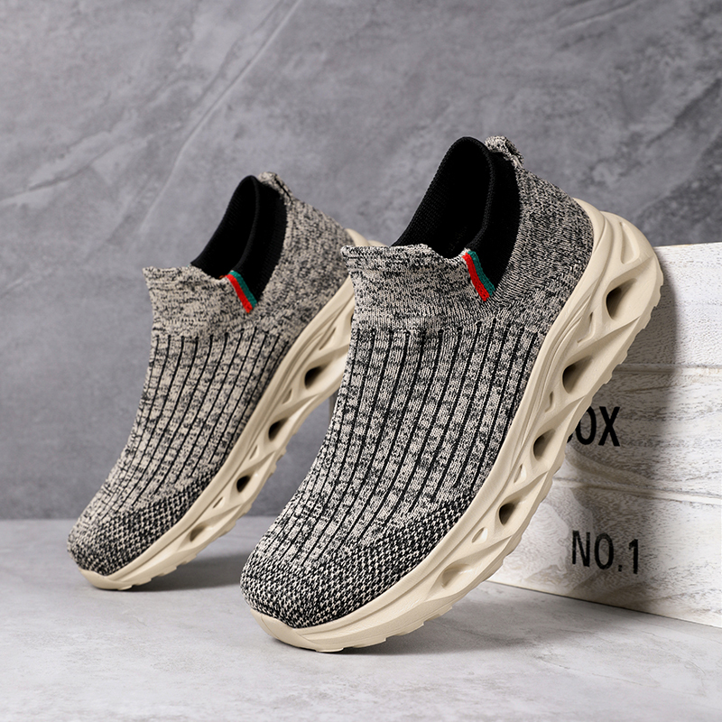 Men's Shoes for Paronychia, Wide Toe, Large Size 46-47, Summer Slip-On Mesh Shoes, Wide Last, Wide Feet, Lightweight Sock Shoes