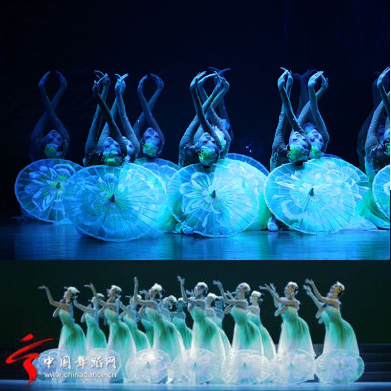 Transparent Jasmine flower open umbrella Jasmine dance performance Dai ethnic dance Props Umbrella Handmade Umbrella Qipao Walk Show-Taobao