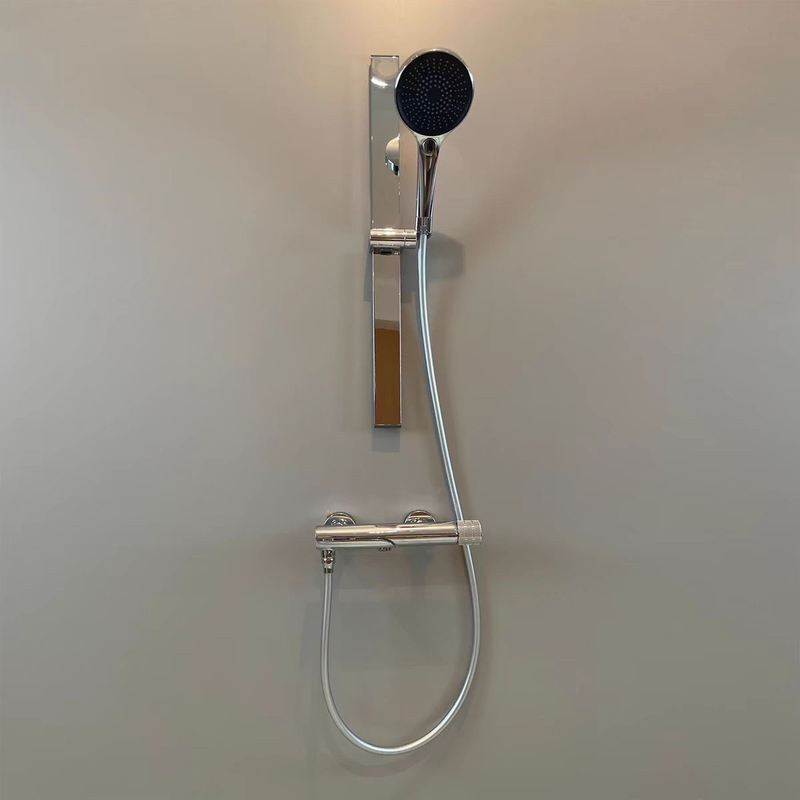 DIY Assembly Shower Folding Mixing Valve Bathtub All-Copper Faucet Shower Lift Rod Showerhead Shower Set