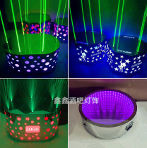 Bar luminous point stage stainless steel laser jumping stage led colorful gogo point jumping nightclub KTV mobile dance