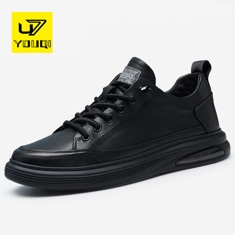 U7 brand men's shoes autumn 2022 new leather breathable soft bottom sports casual leather shoes men's leather panel shoes