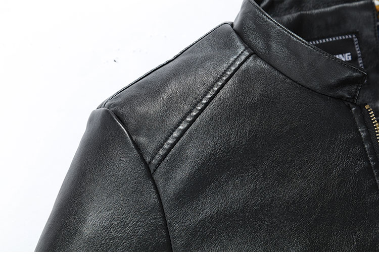 Đặc biệt hàng ngày nam Hained leather 2017 thời trang Cổ áo mỏng áo khoác da nam trẻ trung áo khoác nam áo kaki nam