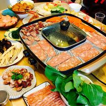 Korean multifunctional rinse roasted hot pot barbecue one-in-one electric grill household electric baking tray smokeless non-stick barbecue machine