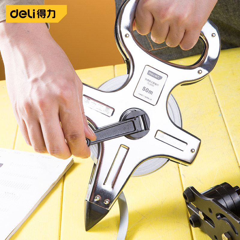 Able DL9130 steel measuring tape type measuring tape iron frame ruler DL9150 hand ruler 30m 50 m steel measuring tape
