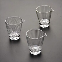 Mount Fuji heat-resistant glass Road Cup hammer thick tea divider Japanese Eagle mouth handmade large Kung Fu Tea Ware