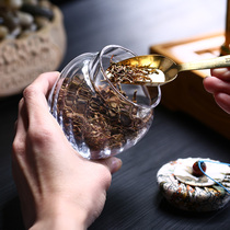 Sealed jar glass bottle transparent small tea jar with lid household kitchen food Miscellaneous grain storage box storage tank