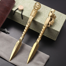 Pure copper cha dao manual forging pu er cha dao hei cha zhuan cha zhui cha zhen kung fu tea spare parts