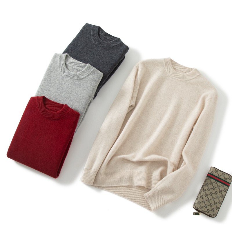 High - end brand male circle cashmere 2022 autumn and winter wool blouse young fashion casual sweater tide