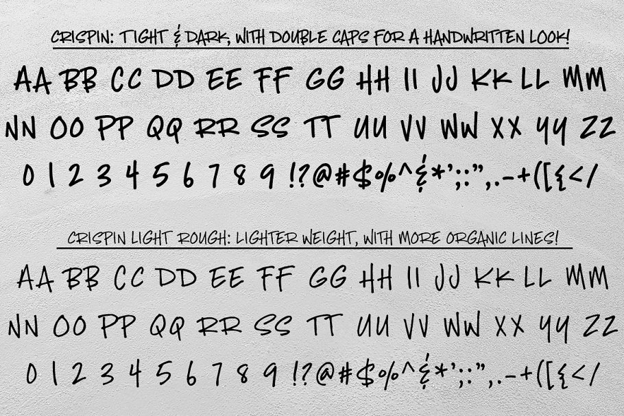 特别的手绘手工字体 Crispin: handwritten marker font设计素材模板