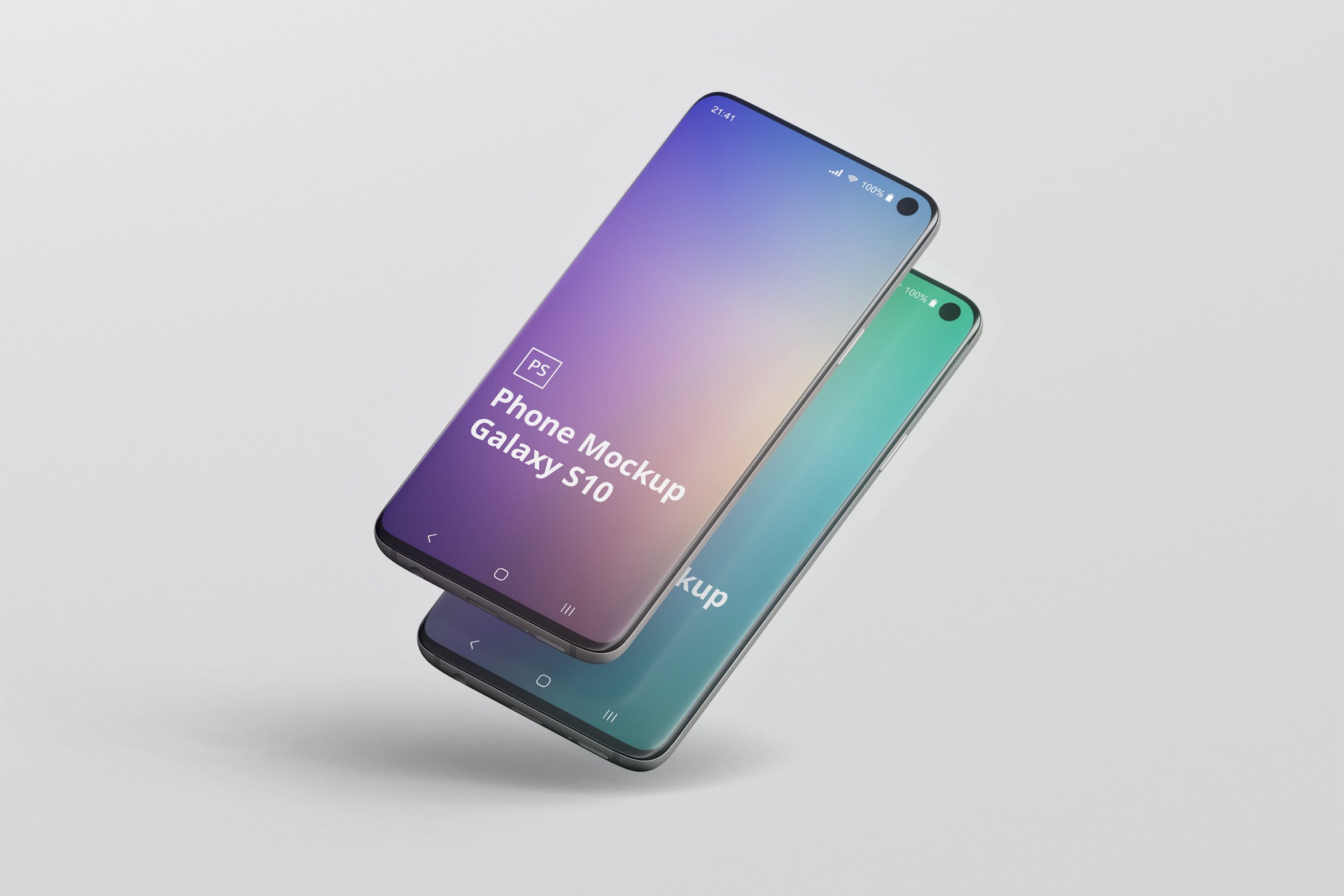 三星Galaxy S10智能手机样机模板 Phone Mockup Galaxy S10设计素材模板