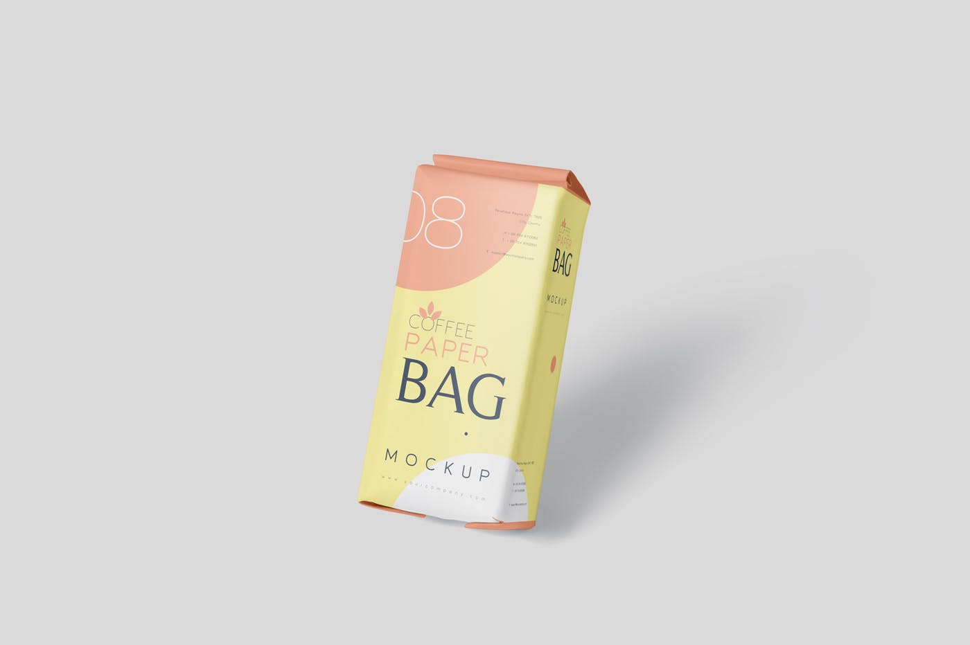 咖啡粉/咖啡豆纸袋包装样机模板 Coffee Paper Bag Mockup Set设计素材模板