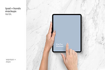 适用于展示网站设计的 iPad Pro 样机素材下载[PSD]