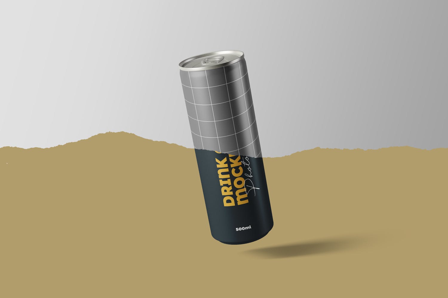 500ml饮料罐易拉罐外观设计样机 Drink Can Mockups 500ml设计素材模板