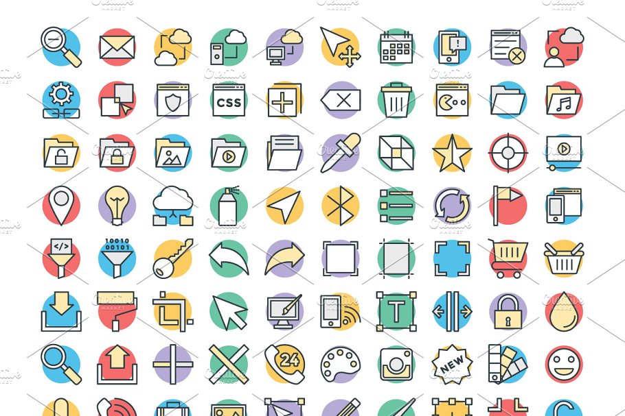 150+设计和开发图标 150+ Design and Development Icons设计素材模板