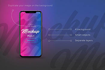 优质实用的iphone X mockup打包下载[psd]