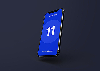 朝左的iPhone 11 Pro 手机样机下载[PSD]