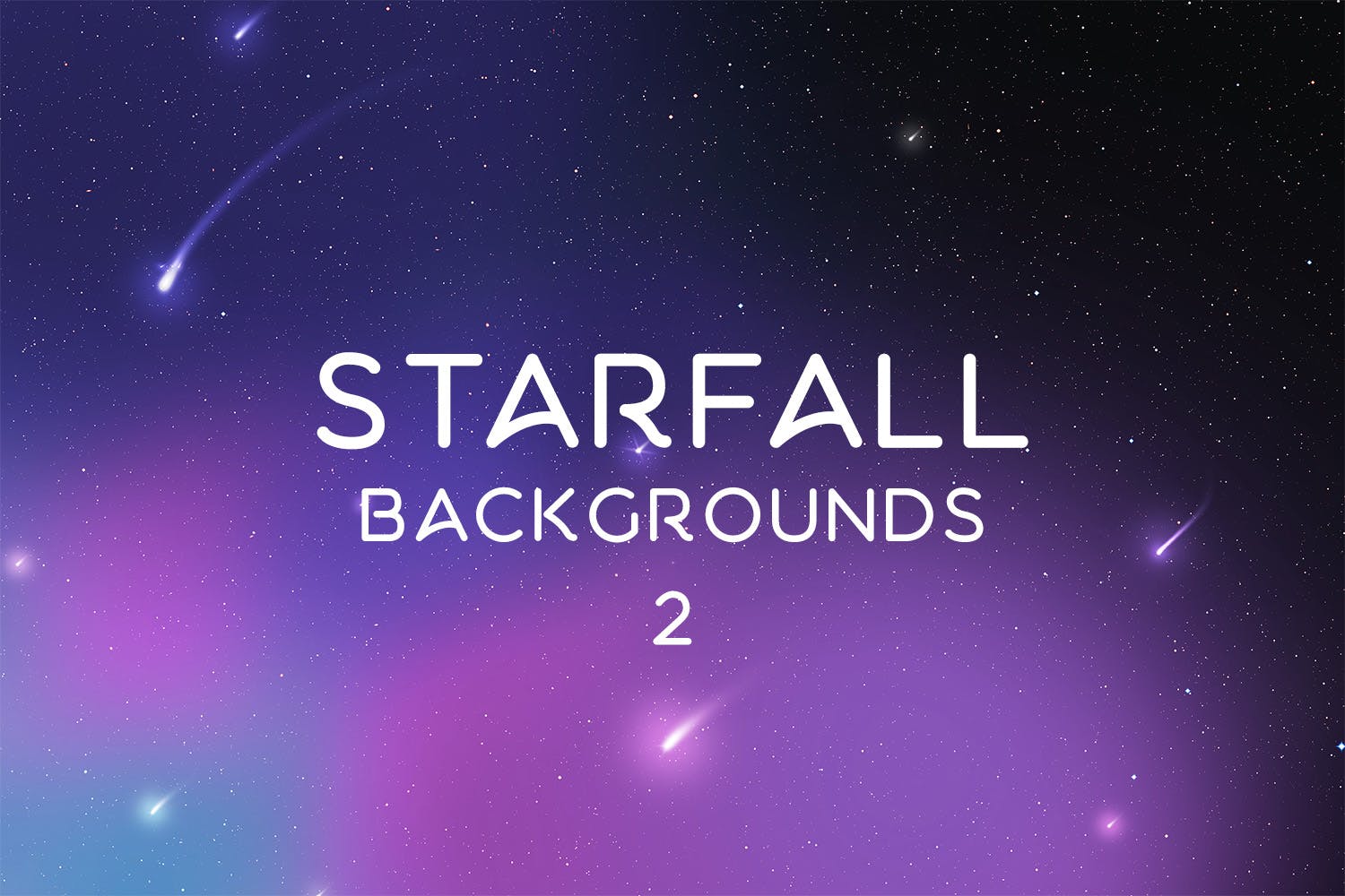 4K抽象星空高清背景图片素材v2 Starfall Backgrounds 2设计素材模板