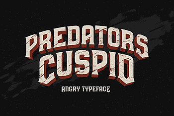 复古字体设计 Predators Cuspid font