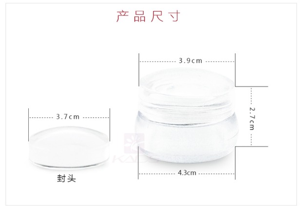 KADS Nail Full Con dấu có thể nhìn thấy trong suốt Đầu in bằng silicone có nắp In Công cụ in tem 4 mẫu đồ nghề làm nail