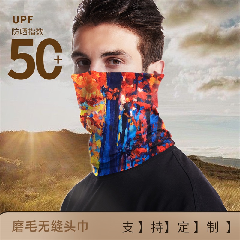 Sports windproof magic headscarf custom logo riding warm scarf seamless sanding quick-drying anti-UV mask