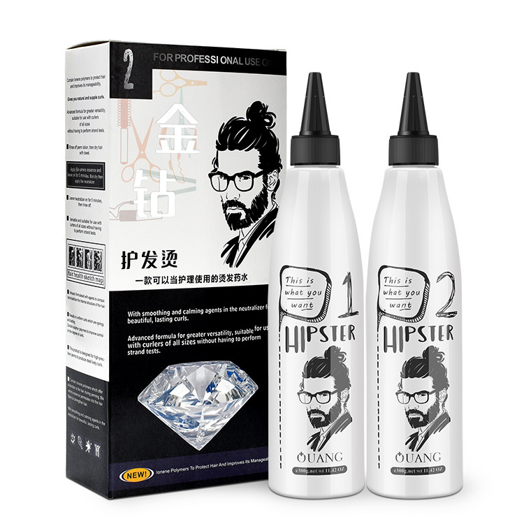 Hairdressing products Direct gold drill Quick need not to soften ceramic scalding high elastic curly hair liquid 300ML* 2