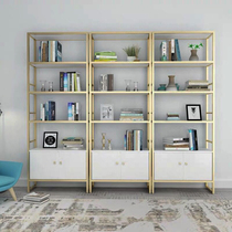 Nordic golden shelves Landing Brief Modern Living Room Creative Partition Shelves Iron Art Partition Steel Wood Show Shelf