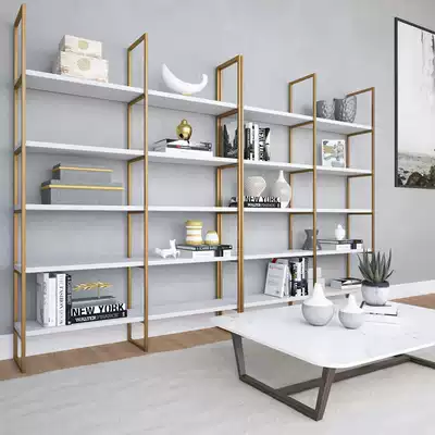 Nordic wrought iron shelf bookshelf partition living room floor bookcase office display rack decoration clothing store shelves
