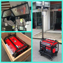 ITO mobile lighting car 6kw gasoline generator set Lighthouse lights iodine tungsten lights construction emergency work lights