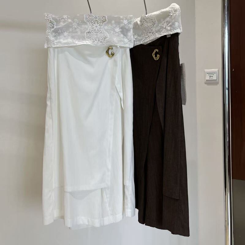 6.22 (No Returns, No Exchanges) Letter C Buckle Multi-Piece Skirt Pants