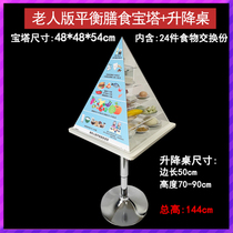 Older People Edition Balanced Dietary Pagoda Pyramid Old People Nutritional Simulation Food Model Exhibition Profile