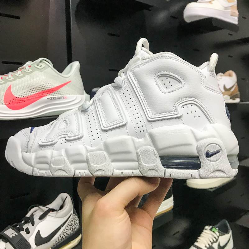 Nike Big Kids' Shoes 2024 Fall Model Air More Uptempo Pippen Basketball Sneakers Dh9719-100