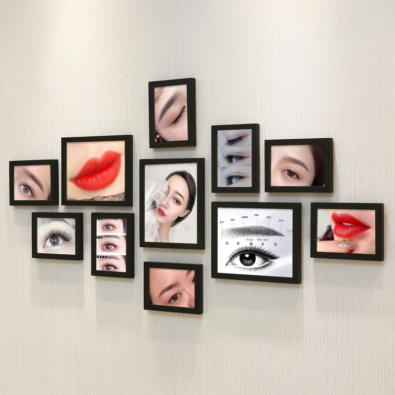 Beauty Salon 3D Stereo Wall Stickers Creative Personalized Nail Art Eyelash Tattoo Embroidery Makeup Shop Advertising Window Stickers Background Wall
