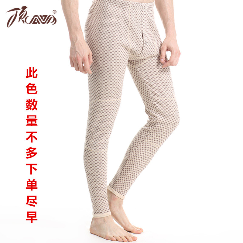 Lên trên dưa màu bông dày cộng với nhung đai quần dài đến đầu gối mùa thu mens đầu và womens tinh khiết bông kéo xuống xà cạp ấm.