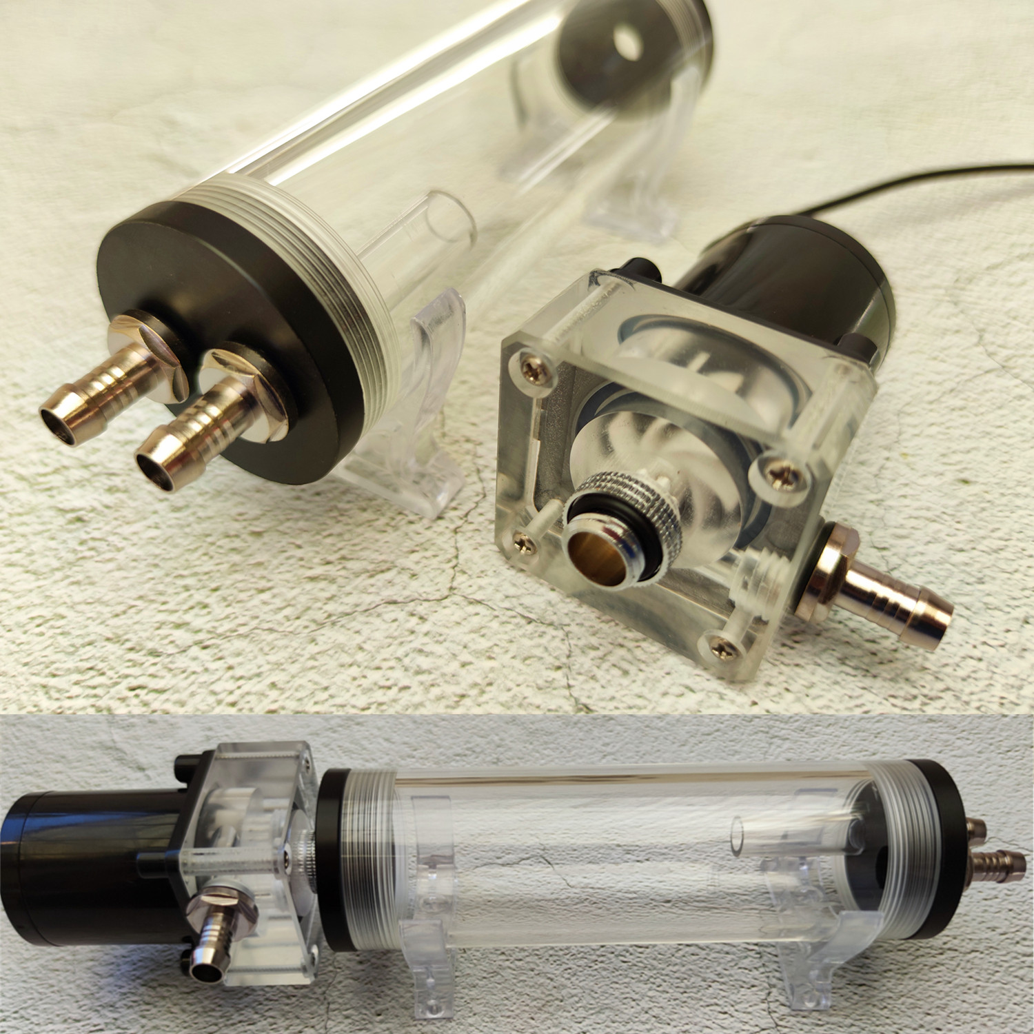 Electric locomotive water-cooled transparent water pump cooling water tank controller water-cooling kit kit assembly integrated modification