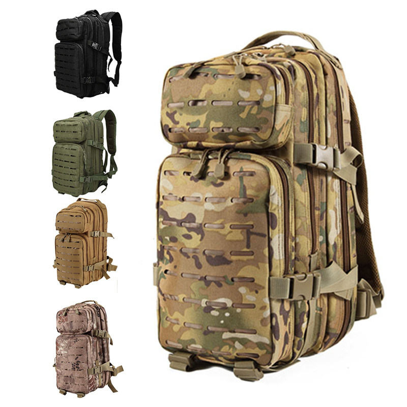 No thief WZJP laser molle camouflage 3p backpack army fans eat chicken outdoor tactical backpack men's sports upgrade