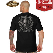 American 7 62Design Men Cotton Print Short Sleeve Personality Tide Brand Military Fans T-Shirt Warrior Spirit Sparta